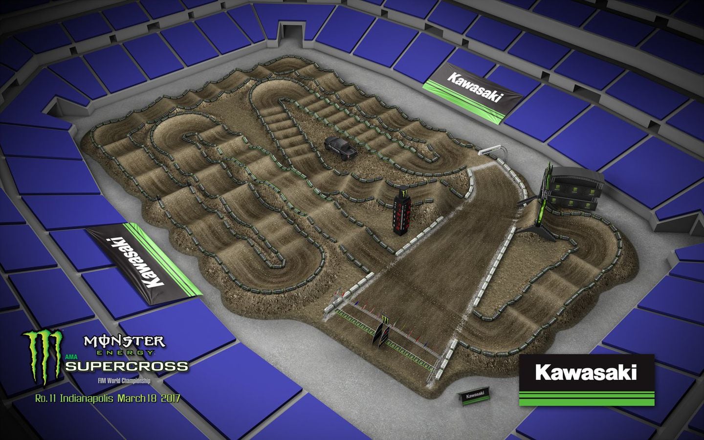 Indianapolis Supercross Track Map 2017 Dirt Rider