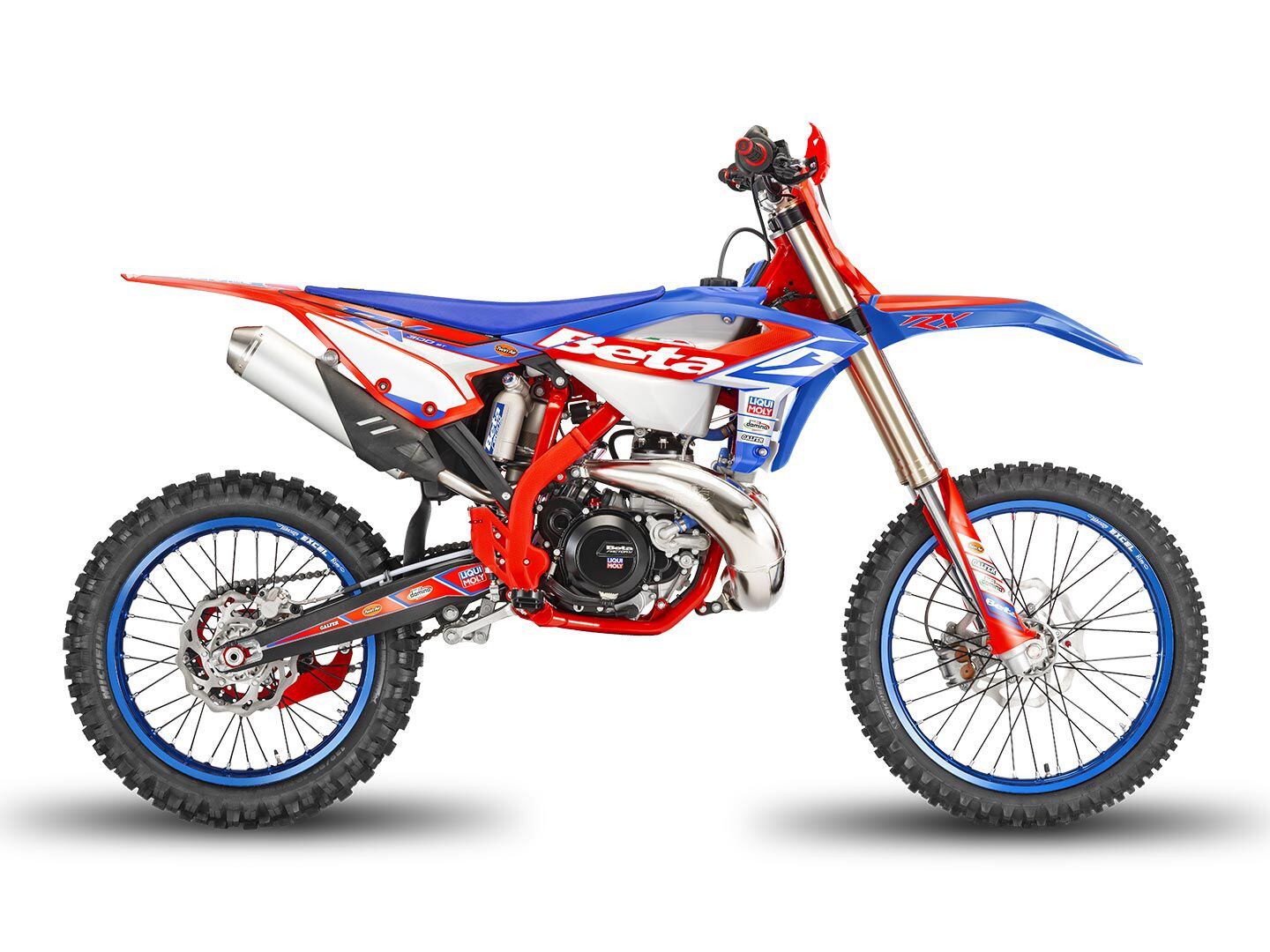 In addition to a vast lineup of trials, off-road, and dual sport models, Beta continues to offer a motocross bike with its 300 RX.