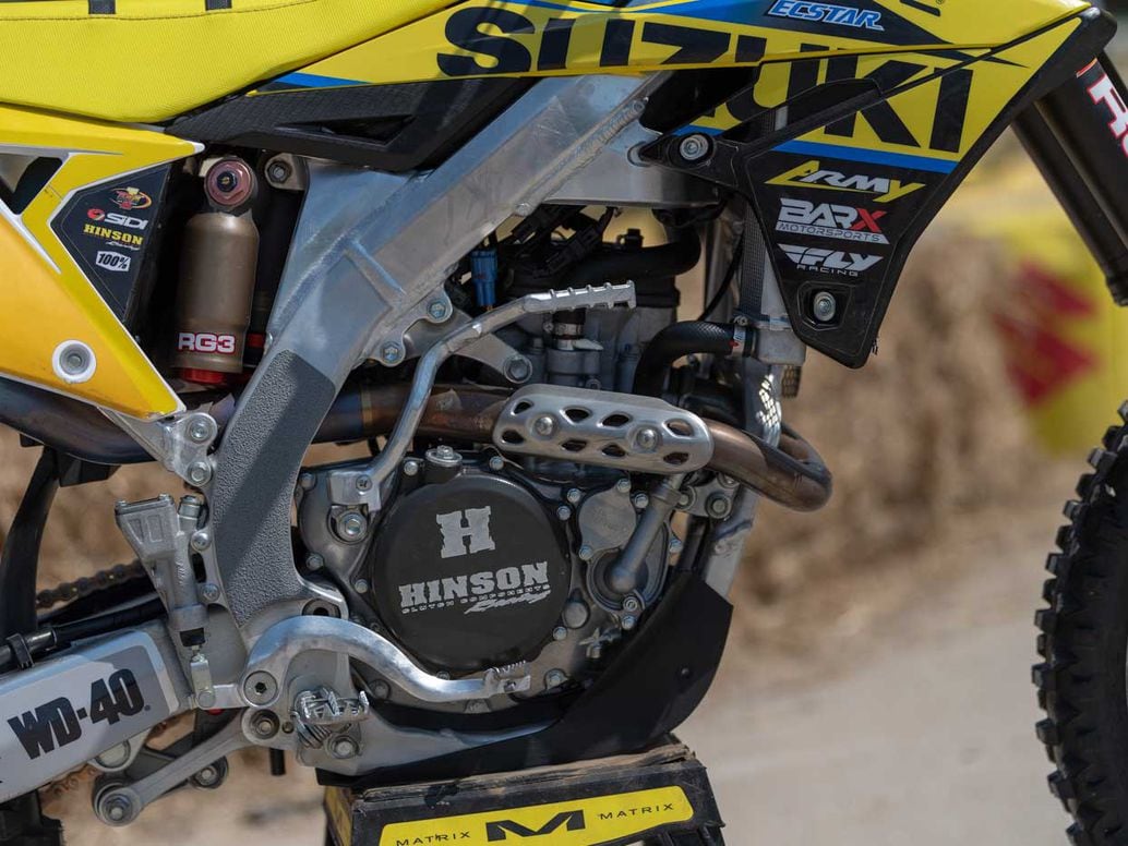 Preston Kilroy’s Suzuki RM-Z250 factory racebike engine.